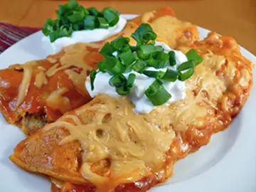 Lean Bean 'n Cheese Enchiladas http://www.hungry-girl.com/books/8/11/all