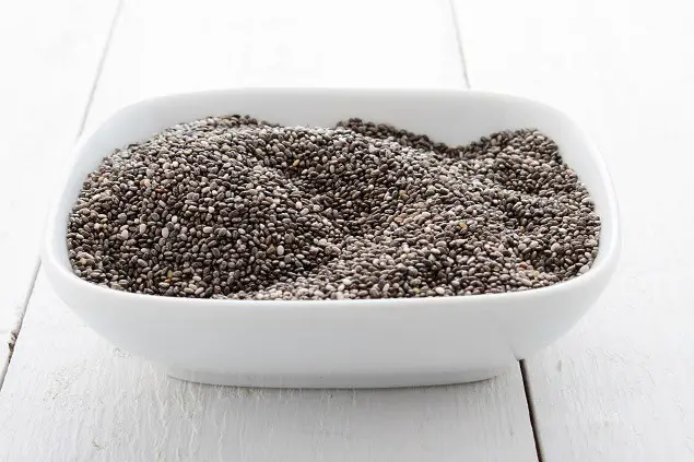 chia seeds in dish