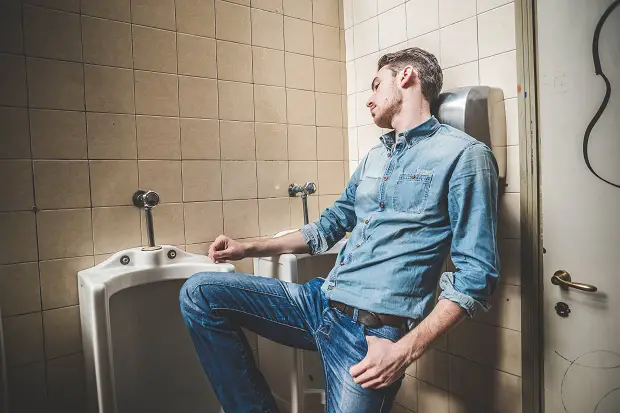 man in bathroom