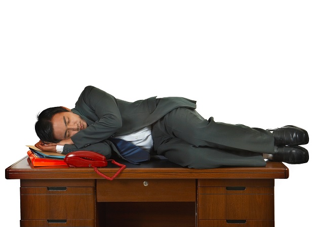 men sleeping on table